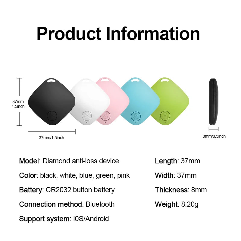 Mini GPS Tracker Anti Lost Device Let Kids Bag Wallet Tracking Bluetooth 5.0 Smart Finder Locator For IOS/ Android