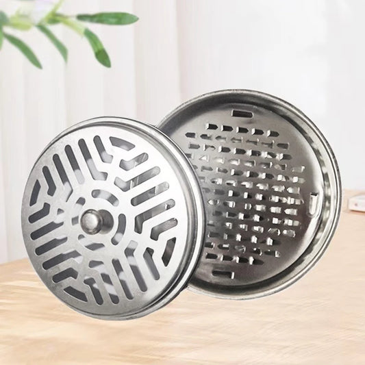 1Pc Household Mosquito-Repellent Incense Rack with Lid, Mosquito-Repellent Incense Box, Round Mosquito-Repellent Incense Tray, Easy to Clean and Prevent Mosquito Supplies