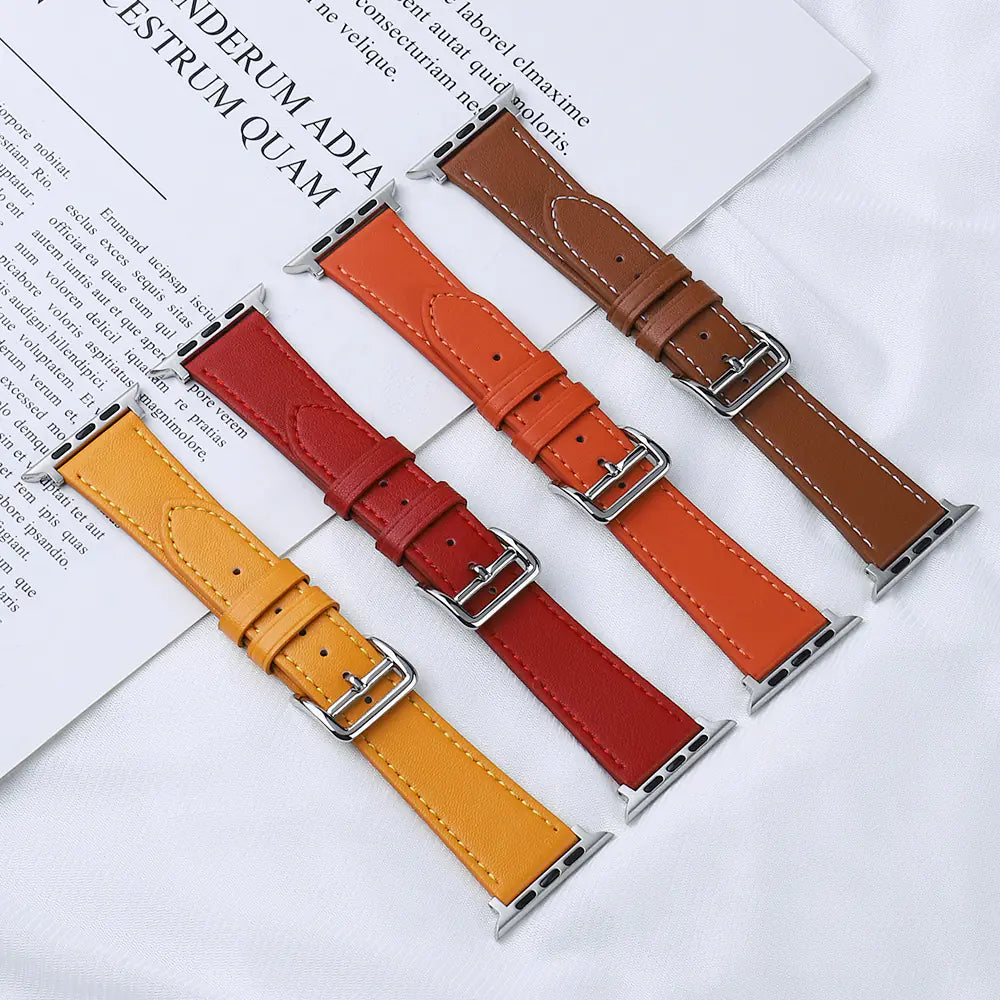 Apple Watch 9 Hermes Leather Band for iWatch 8