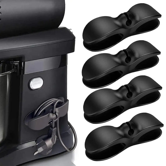 Fxkoolr Cord Organizer for Kitchen Appliances 4 Pack Upgraded Appliance Cord holder Wire Wrapper Stick On Appliance Cord Keeper for Mixers Coffee Maker Pressure Cooker Air Fryer Blender Toaster