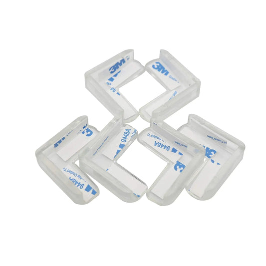 BdiliUSA6 Packs PVC Transparent L Type Corner Protectors Furniture Bumper Cushion Table Edge Corner Protector Self-Adhesive Edge Bumpers for Cabinets Tables Household Appliance (6) 59