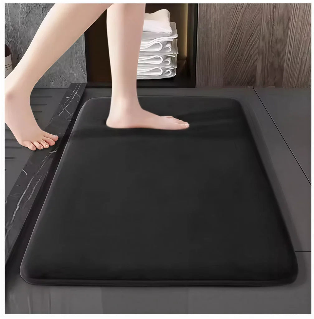 VIKAMA Super absorbent floor mat, super absorbent bath mat, super anti slip coral velvet bathroom floor mat, door mat