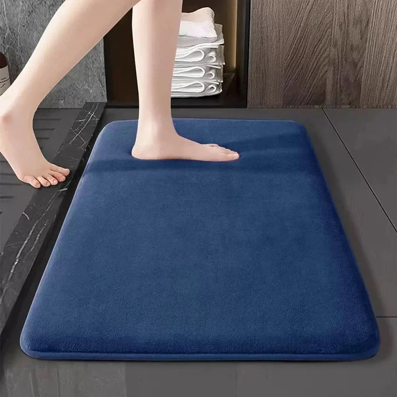 VIKAMA Super absorbent floor mat, super absorbent bath mat, super anti slip coral velvet bathroom floor mat, door mat