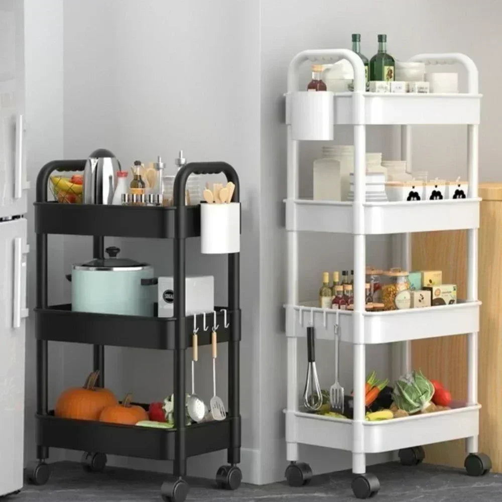 Kitchen Organizers And Storage Rack Mobile Rolling Cart Bookshelf  For Bedroom  Bathroom Trolley Organizer Gap Storage Rack