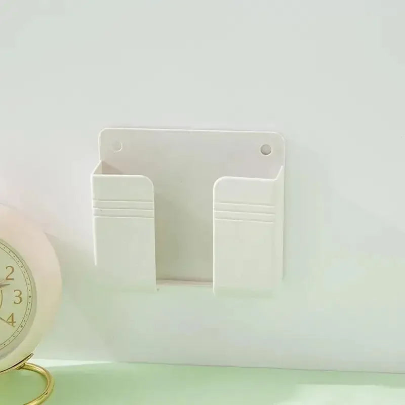 4Pcs Wall Mounted Storage Box Multifunction Punch Free Organizer TV Remote Control DIY Mobile Phone Plug Charging Holder